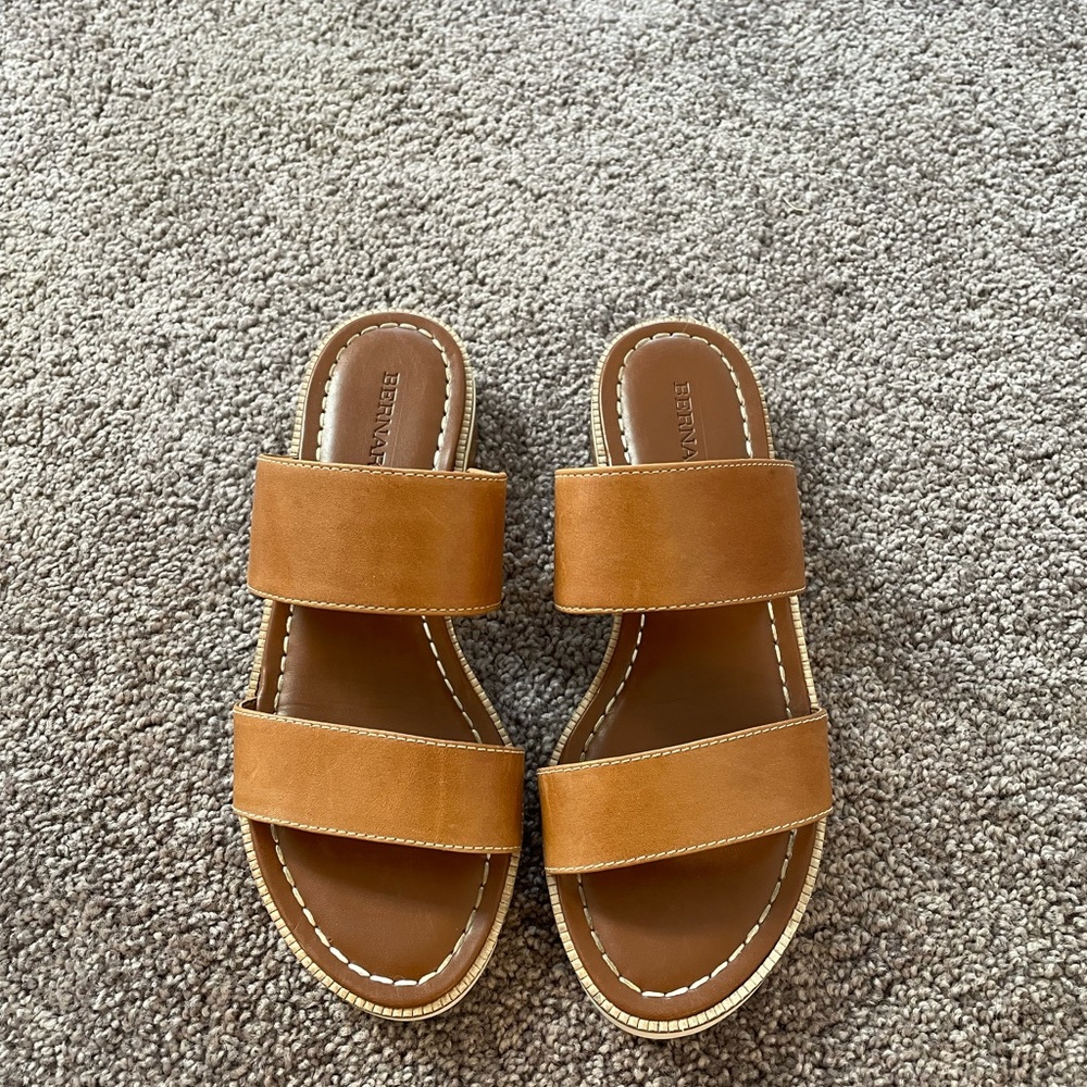 Bernardo icons leather double strap sandal